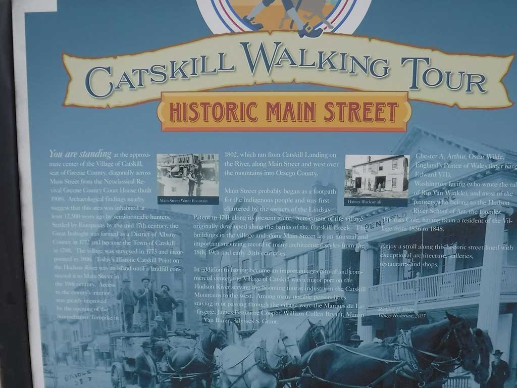 Catskill Walking Tour Sign