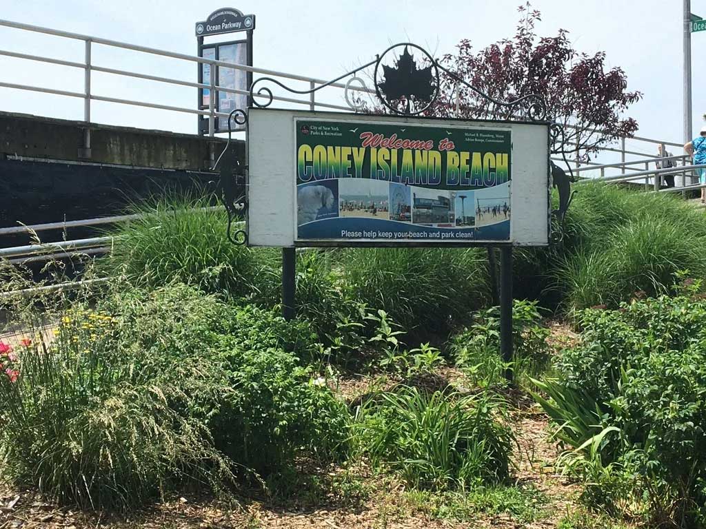 Coney Island Beach sign