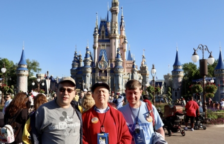 Highlight Vacations standing in front of Cinderella's Castle at Magic Kingdom