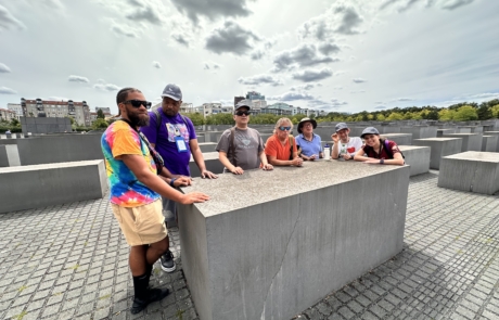 Travelers and Staff at the Berlin Holocaust Memorial