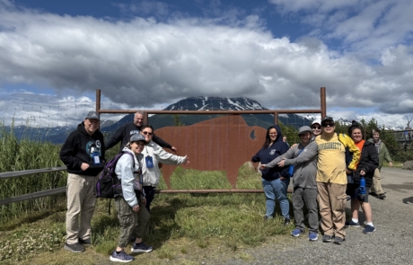 Travelers at the Wildlife Conservations Center in Alaska