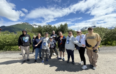 Travelers at the Wildlife Conservations Center in Alaska