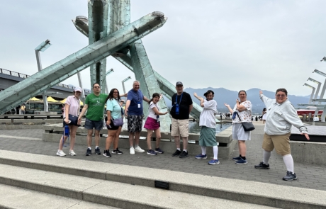 The Olympic torch in Vancouver, Canada
